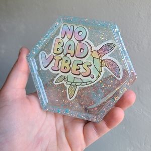 No Bad Vibes Turtle Coaster